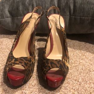 Guess leopard heels